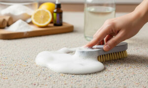 Cum să cureți eficient covoarele fără chimicale agresive