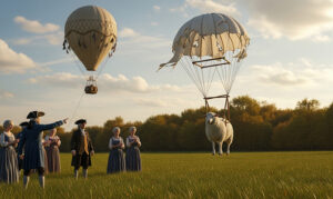 Știai că prima parașută a fost testată în 1783 cu o oaie?